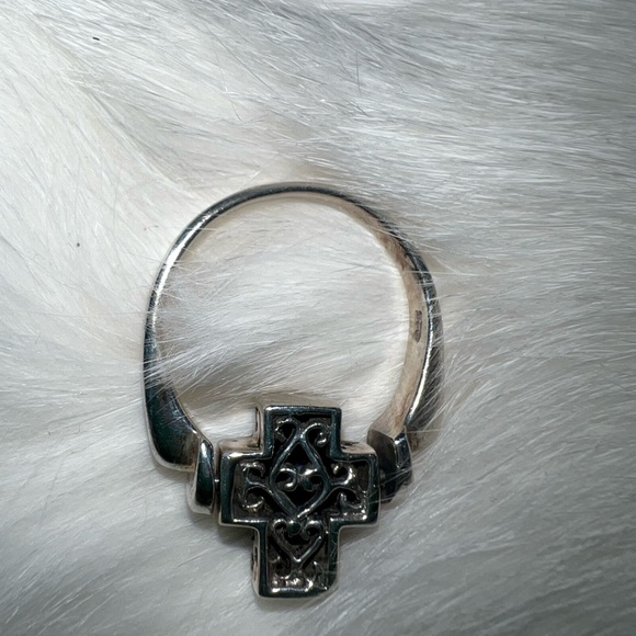 Reversible sterling/lapis cross ring - Picture 4 of 7